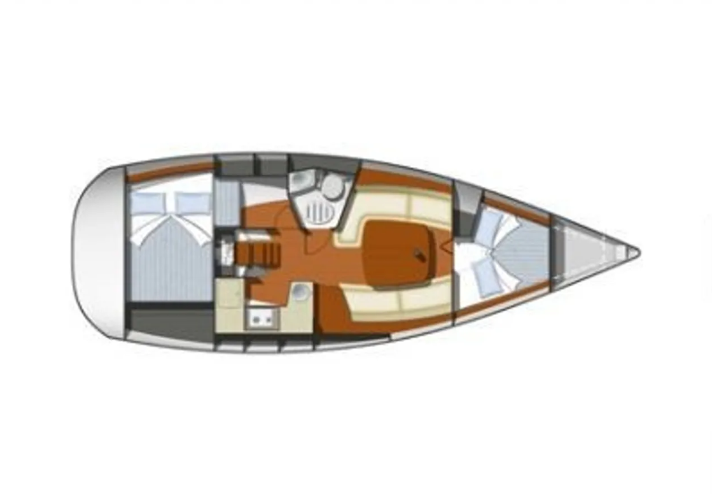 Jason Layout The Jason Sun Odyssey 32 yacht - layout